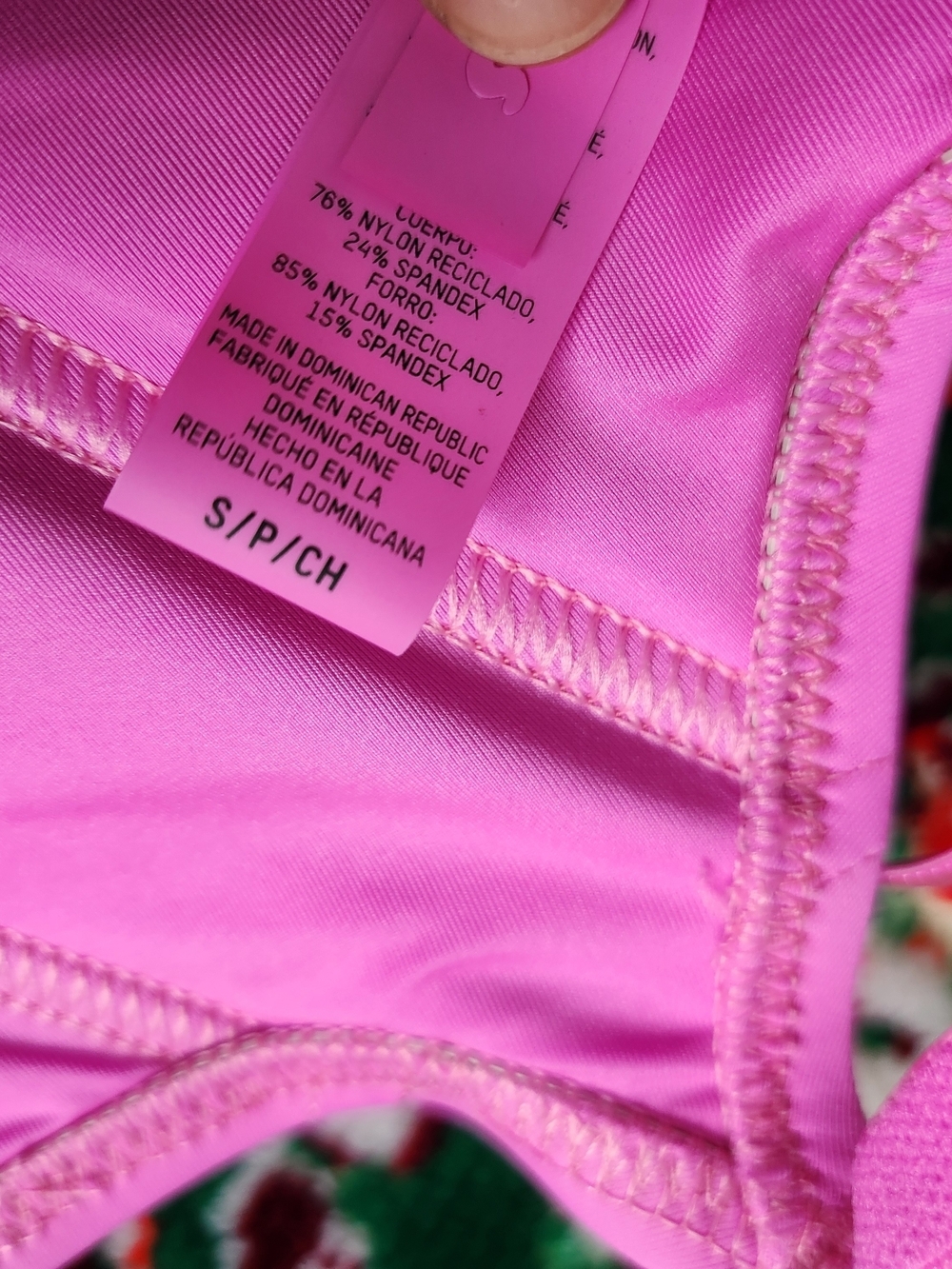 SKIMS Swim Corset Neon Pink Orchid Scoop Neck - Size XS - Picture 5 of 5